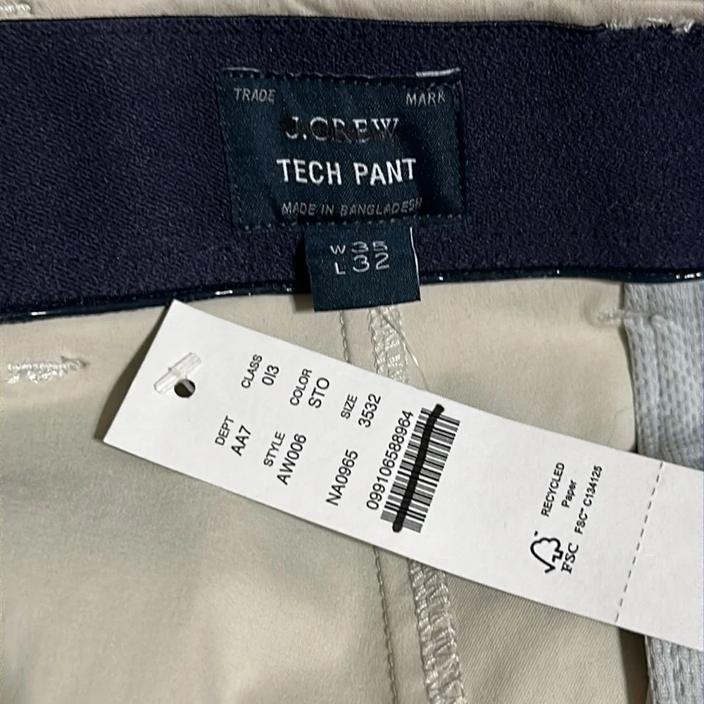 J.Crew 770 Straight-fit tech pant in stone (35x32)